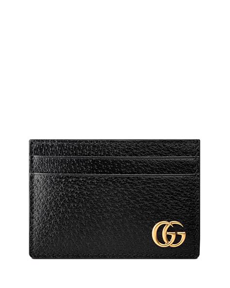 gucci men's leather credit card case with money clip|gucci wallet card holder.